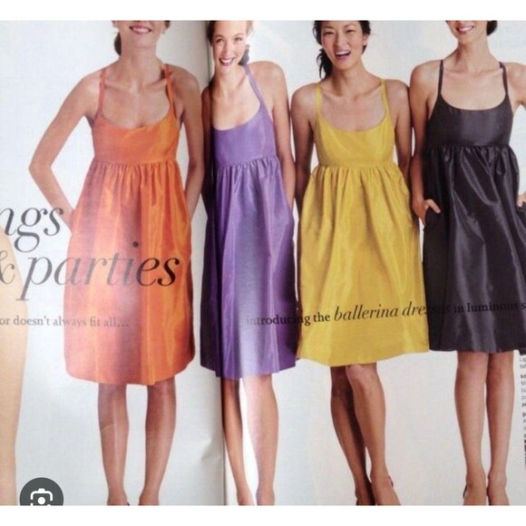 J. CREW Taffeta Pink Ballerina Dress Silk Sz 6 Barbiecore Coquette Legally Blond - Picture 2 of 8